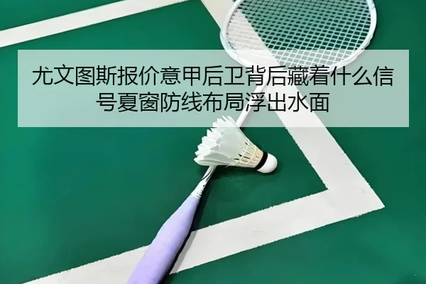 尤文图斯报价意甲后卫背后藏着什么信号夏窗防线布局浮出水面